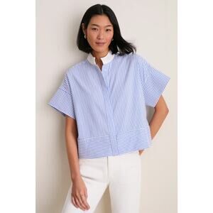 Tuckernuck Blue Stripe Sofia Shirt Size - XXXL